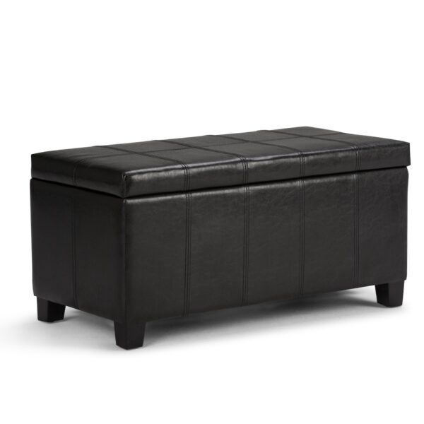 Dover - Storage Ottoman Bench - Midnight Black