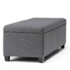 Avalon - Storage Ottoman Bench - Slate Gray - Image 6