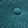 Grafton - Velvet Round Pouf - Teal - Image 3