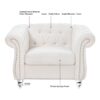 1 Seater Sofa For Living Room - White - Image 13