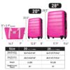 Hardshell Luggage Sets 2 Pieces + Bag Spinner Suitcase With Tsa Lock Lightweight 20" / 28" - Pink - Image 6