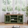 Vineyard - 67" TV Stand Console For TVs Up To 80" - Sage Green And Fruitwood - Image 7