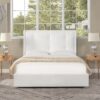 Miramar - Queen Cushion Back Headboard Platform Bed Frame - Antique White - Image 7