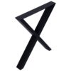 X Table Legs 28X 24", Wide Metal Table Legs, Heavy Duty Steel Desk Legs Table Leg Dining Table Legs Coffee Desk Leg (Set of 2) - Black - Image 4
