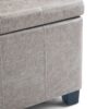 Dover - Storage Ottoman Bench - Distressed Gray Taupe - Image 5