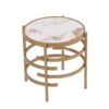 21.65" Modern High-End Charm: Pandora Sintered Stone End Table, Small Coffee Table - Gold - Image 6