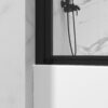 Bathtub Screen Panel Shower Door 180° Pivot - Black - Image 4