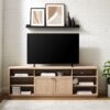 Classic 2 Door Storage TV Stand For TVs Up To 75" - Coastal Oak - Image 5