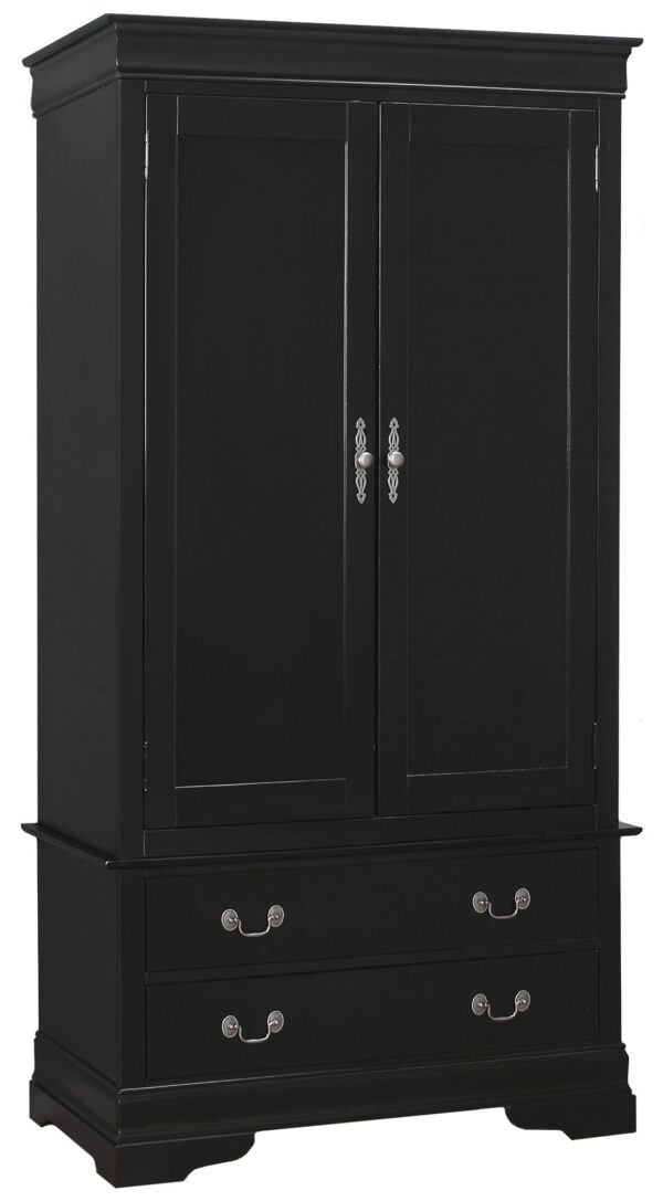 Elegant Traditional Armoire - Black