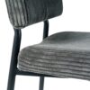 Modern Dining Chair (Set of 2) Fabric Upholstered With Black Metal Legs, Home And Bedroom Use - Gray - Image 11