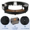 Spa Surround Spa Frame Patio Rattan Sofa Set With Storage Spaces, Mini Sofa And Comfortable Cushion For Patio, Backyard - Gray - Image 4