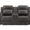 Steban - Console Reclining Loveseat - Gray - Image 2