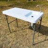 Outdoor Fish And Game Cutting Cleaning Table With Sink And Faucet - Off White - Image 5