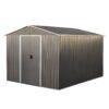 8X10Ft Outdoor Metal Storage Shed - Gray - Image 9