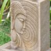 Indoor Buddha Water Fountain, Polyresin Tabletop Fountain With LED Light - Beige - Image 3
