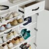 Shoe Cabinet With 4 Doors 1 Drawers, PVC Door With Shape, Large Space For Storage - White - Image 6