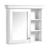 Bathroom Medicine Cabinet With Mirror, Wall Mounted Mirror Cabinet & Storage Organizer, Over The Toilet Storage White Storage Cabinet For Bathroom - White - Image 12