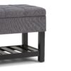 Saxon - Storage Ottoman Bench - Slate Gray - Image 6