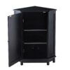 Bathroom Cabinet Triangle Corner Storage Cabinet With Adjustable Shelf Modern Style - Black - Image 14