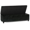 Avalon - Extra Large Storage Ottoman Bench - Midnight Black - Image 2