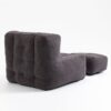 Fluffy Bean Bag Chair, Comfortable Bean Bag For Adults And Children, Super Soft Lazy Sofa Chair With Memory Foam And Ottoman, Indoor Modern Focus Bean Bag Chair For Living Room, Bedroom, Apartment - Black - Image 12
