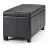 Dover - Storage Ottoman Bench - Distressed Black - Image 3