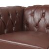 83.66" Width Traditional Square Arm Removable Cushion 3 Seater Sofa - Dark Brown - Image 12