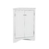 Triangle Bathroom Storage Cabinet With Adjustable Shelves, Freestanding Floor Cabinet For Home Kitchen - White - Image 17