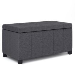 Dover - Storage Ottoman Bench - Slate Gray