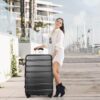 3 Piece Luggage Set Hardside Spinner Suitcase With Tsa Lock 20" 24" 28" Available - Black - Image 7