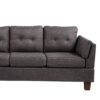 Dalia - Linen Modern Sectional Sofa With Left Facing Chaise - Dark Gray - Image 5