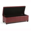 Kingsley - Large Storage Ottoman - Radicchio Red - Image 3