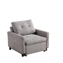 Hannah - Woven Convertible Armchair - Gray
