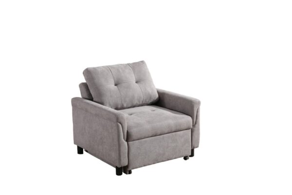 Hannah - Woven Convertible Armchair - Gray