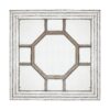 Antique Style Decorative Square Wall Mirror With Mirrored Frame, Wall Decor For Living Room Entryway, Console Lean Against Wall - Silver - Image 2