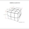 Manning - Square Pouf - Teal - Image 8