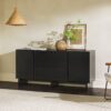 Scandi - Sideboard With Beveled Drawers - Black - Image 5