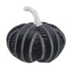 Stripe Pumpkin Decor, For Holiday Halloween Decoration - Black / White - Image 2
