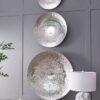 Textured Oversized Disc, Wall Decor For Living Room (Set of 3) - Silver - Image 5