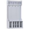 Hall Tree With 6 Hooks, Coat Hanger, Entryway Bench, Storage Bench, 3 In 1 Design, For Entrance, Hallway - White - Image 5