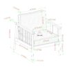 Contemporary Cushioned Eucalyptus Wood Patio Accent Chair - Natural - Image 2