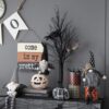 Light Plaid Pumpkin, For Holiday Halloween Decor - Black / White - Image 12