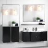 36X30" Glossy Brushed Silver Framed Mirror For Bathroom Rectangular Wall Bathroom Mirror Metal Frame Farmhouse Mirror Large Decorative Square Corner Rectangle Mirror (Horizontal & Vertical) - Silver - Image 5