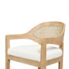 Americana - Mid-Century Modern Cane Back Counter Stool - Ivory White - Image 8