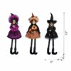 Halloween Witch Decor (Set of 3) - Black / Orange / Purple - Image 16