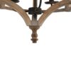 3 Light Wood Drum Chandelier, Hanging Light Fixture With Adjustable Chain For Kitchen, Bulb Not Included - Brown - Image 10