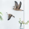 Reeds Migrating Bird Wall Decor, Home Decor For Living Room Dining Room Office Bedroom (Set of 3) - Brown - Image 4
