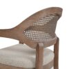 Americana - Mid-Century Modern Cane Back Dining Chair Textured Weave - Taupe Beige - Image 7