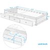 Twin Size Platform Storage Bed With 3 Drawers - White - Image 2