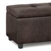 Castleford - Storage Ottoman - Distressed Brown - Image 3